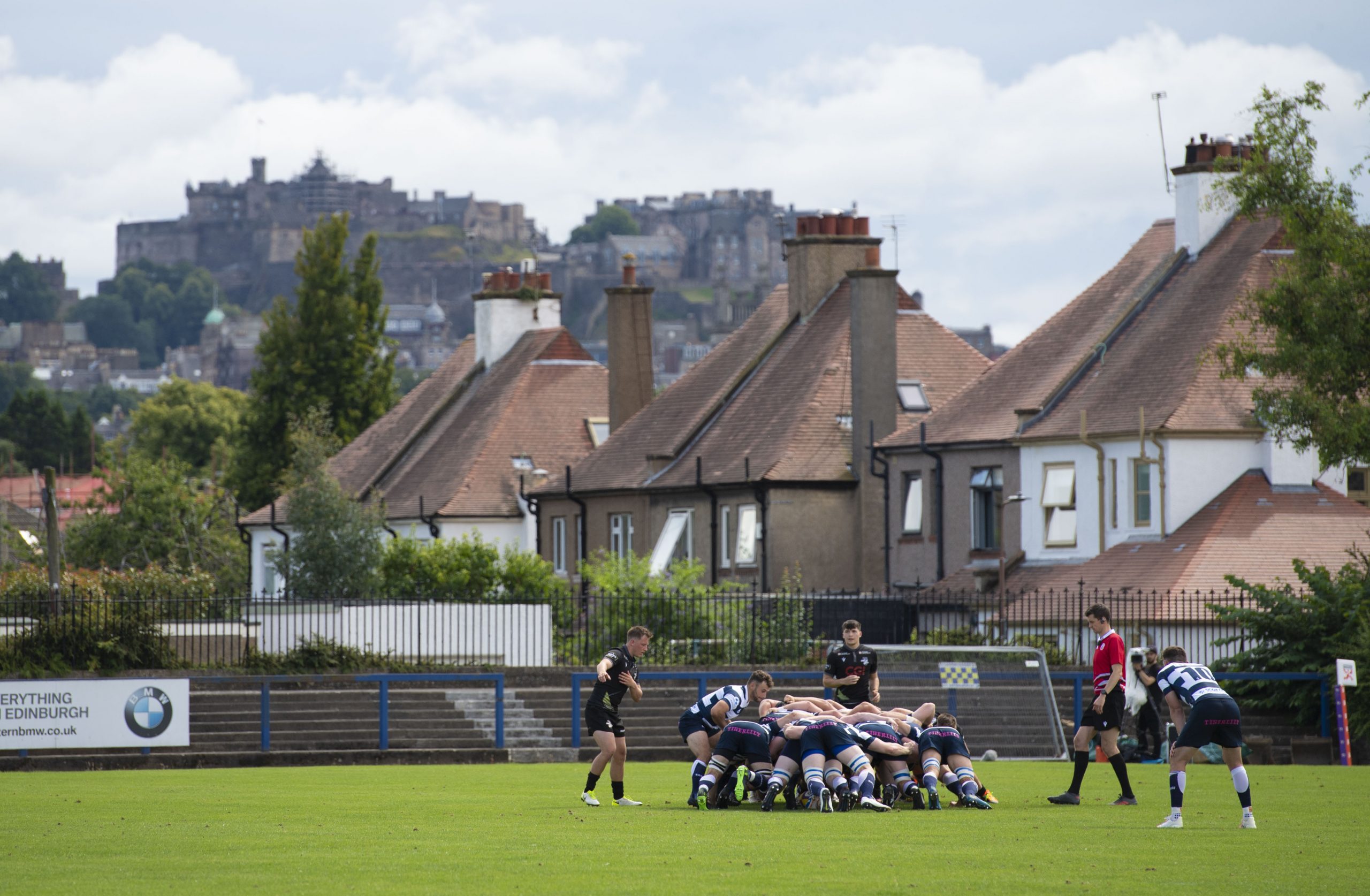 EDINBURGH, SCOTLAND - AUGUST 08: A wide view during a FOSROC Super6 match between Heriot's and Southern Knights at Heriot's Rugby Club, on August 08, 2021, in Edinburgh, Scotland. (Photo by Paul Devlin / SNS Group)