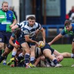 Heriots Lloyd Wheeldon passes from the base of a ruck.FOSROC Super 6 match between Heriot's Rugby and Boroughmuir Bears at Goldenacre, Edinburgh on 09/10/2021. (Photo: 39 Design Photography)
