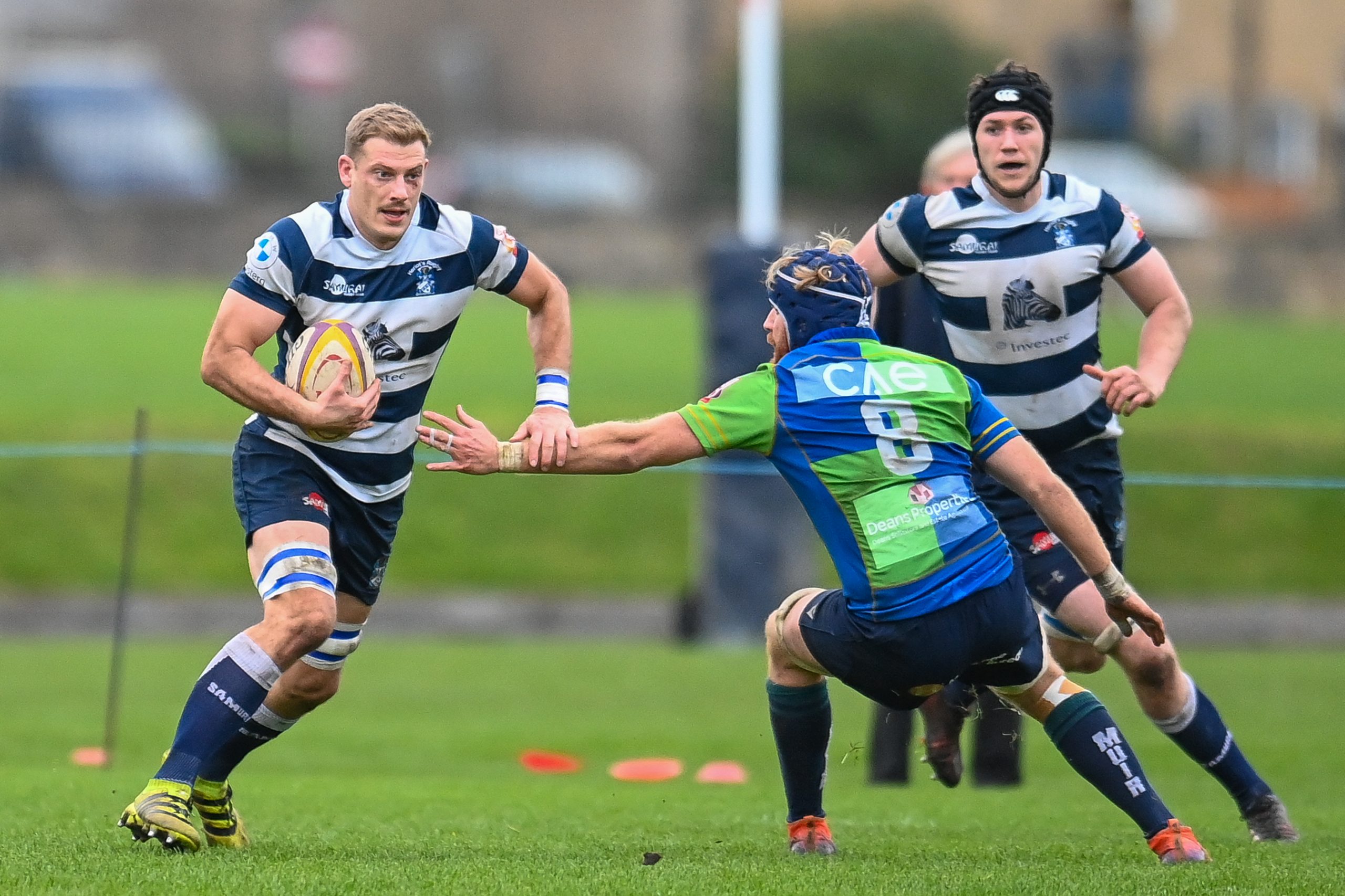 Image taken during the FOSROC Super6 rugby match between Heriot’s Rugby and Boroughmuir Bears at Goldenacre, Edinburgh, Scotland on 16 October 2021.